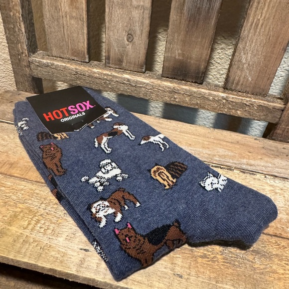 Dog Themed Socks Set Of 2, Novelty Crew Socks, Hot Sox, Dog Socks - Picture 6 of 12